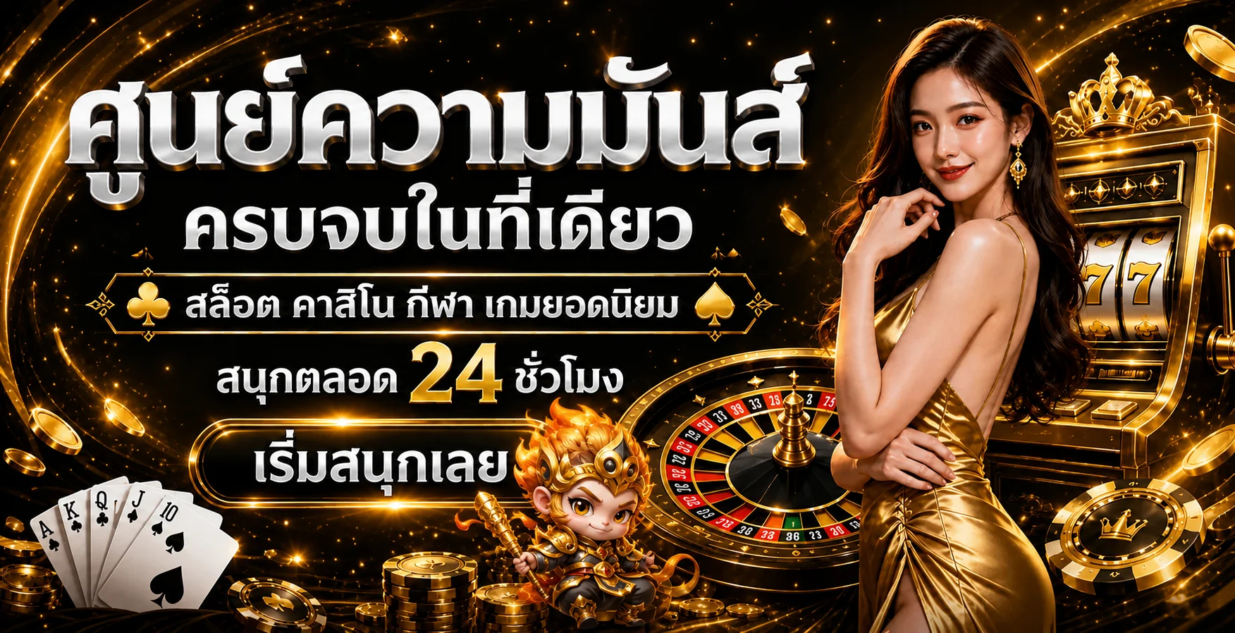 แบนเนอร์ Funnamnom รวมเกมสล็อต คาสิโน กีฬา และความบันเทิง